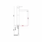 Uitgebreide wastafelmengkraan in messing zonder afvoer Made in Italy - Ermia Viadurini