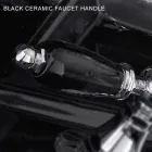 Klassieke stijl handgemaakte messing wastafelmengkraan met hendel - Noriana Viadurini