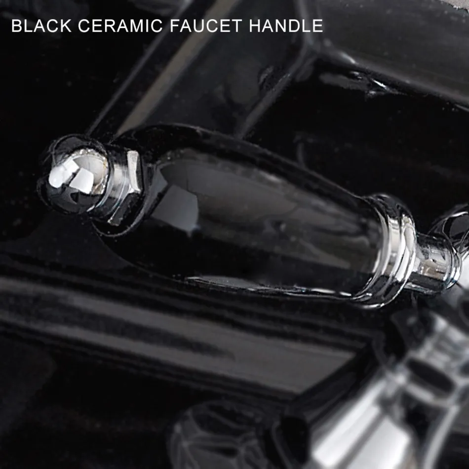 Klassieke stijl handgemaakte messing wastafelmengkraan met hendel - Noriana Viadurini