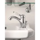 Klassieke stijl handgemaakte messing wastafelmengkraan met hendel - Noriana Viadurini