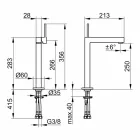 Moderne badkamer wastafelmengkraan in verchroomd metaal - Girino Viadurini