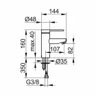 Moderne wastafelmengkraan in verchroomd metaal - Zanio Viadurini