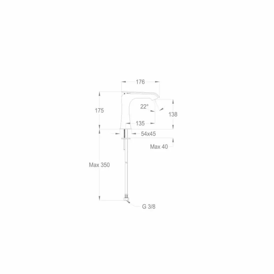 Moderne messing wastafelmengkraan Made in Italy - Bonina Viadurini