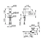 Eengreeps bidetmengkraan klassiek design messing verchroomd - artemisia Viadurini