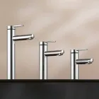 Modern design eengreepsmengkraan voor badkamerwastafel in metaal - Zanio Viadurini