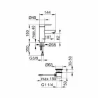 Modern design eengreepsmengkraan voor badkamerwastafel in metaal - Zanio Viadurini