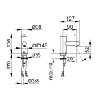 Eengreeps Wastafelmengkraan Klassiek Design Chroom Messing - Artemisia Viadurini
