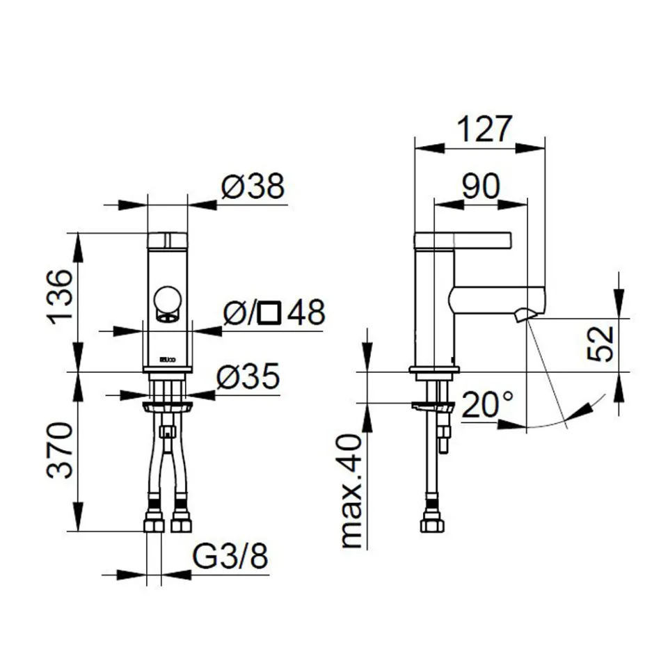 Eengreeps Wastafelmengkraan Klassiek Design Chroom Messing - Artemisia Viadurini