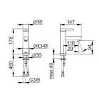 Eengreeps Wastafelmengkraan Klassiek Design Chroom Messing - Artemisia Viadurini