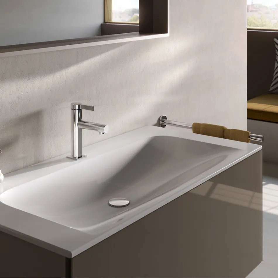 Eengreeps Wastafelmengkraan Klassiek Design Chroom Messing - Artemisia Viadurini