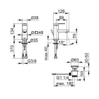 Eengreeps wastafelmengkraan met plat design in verchroomd messing - Agenore Viadurini
