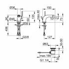 Moderne eengreepsmengkraan met metalen bidetafvoer - Pinto Viadurini