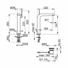 Moderne eengreeps wastafelmengkraan met metalen afvoer - Pinto Viadurini