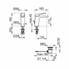 Moderne eengreeps wastafelmengkraan in verchroomd metaal - Clari Viadurini