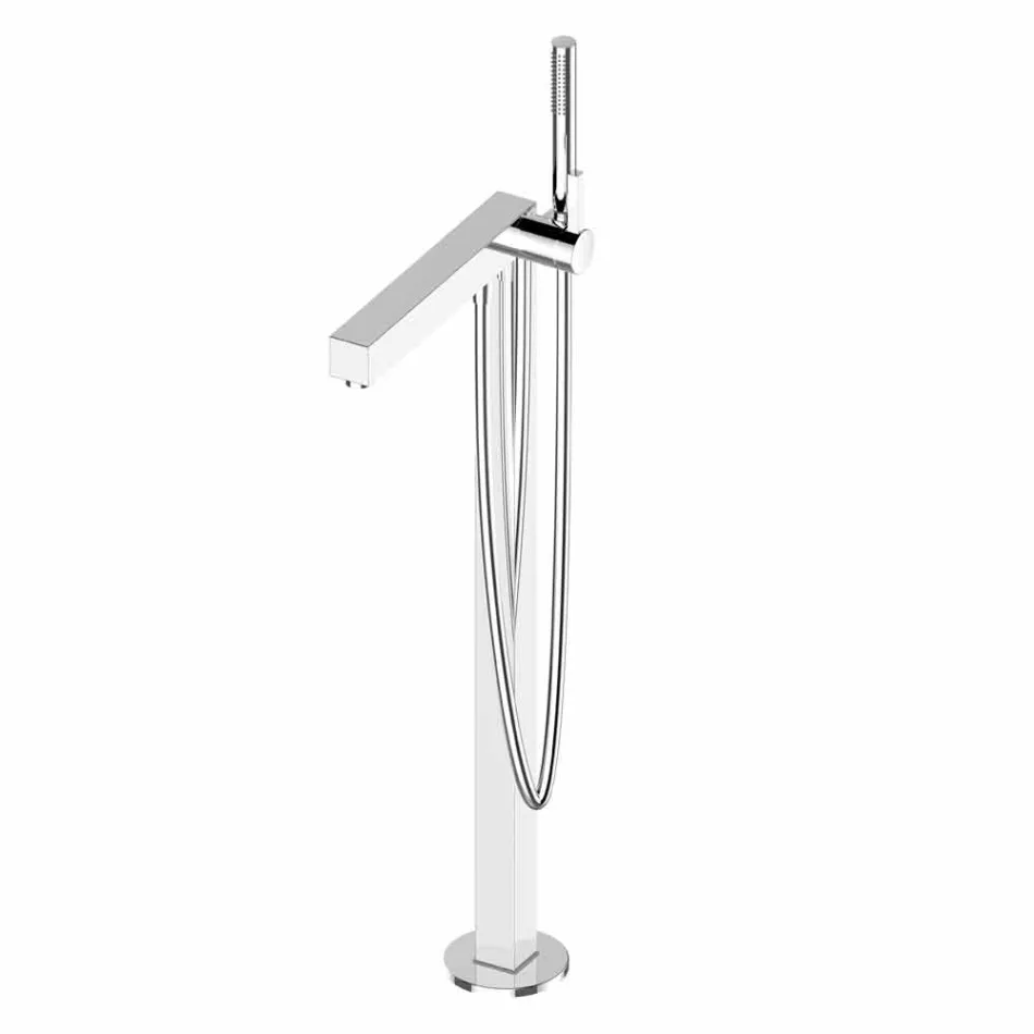 Moderne eengreepsmengkraan voor bad in verchroomd metaal - Girino Viadurini