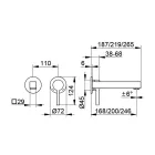 Vierkante Design Wandmontage Eengreeps Wastafelmengkraan - Erik Viadurini