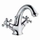 Hoge ééngatsmengkraan voor badkamerwastafel in messing Made in Italy - Lisca Viadurini