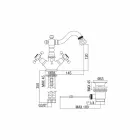 Klassieke ééngatsmengkraan voor bidet in messing Made in Italy - Lisca Viadurini