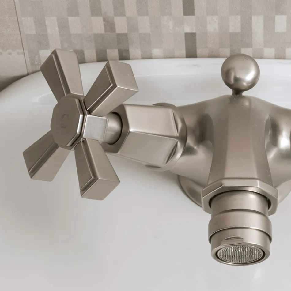 Bidetmengkraan met één gat in messing, vintage stijl Made in Italy - Silvana Viadurini