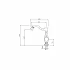 Bidetmengkraan met hoge draaibare uitloop Made in Italy - Neno Viadurini