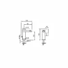 Made in Italy Bidetmengkraan met zijhendel - Panela Viadurini