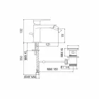 Bidetmengkraan met verchroomde afvoer Made in Italy - Galla Viadurini