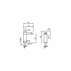 Bidetmengkraan met zijhendel zonder afvoer Made in Italy - Panela Viadurini