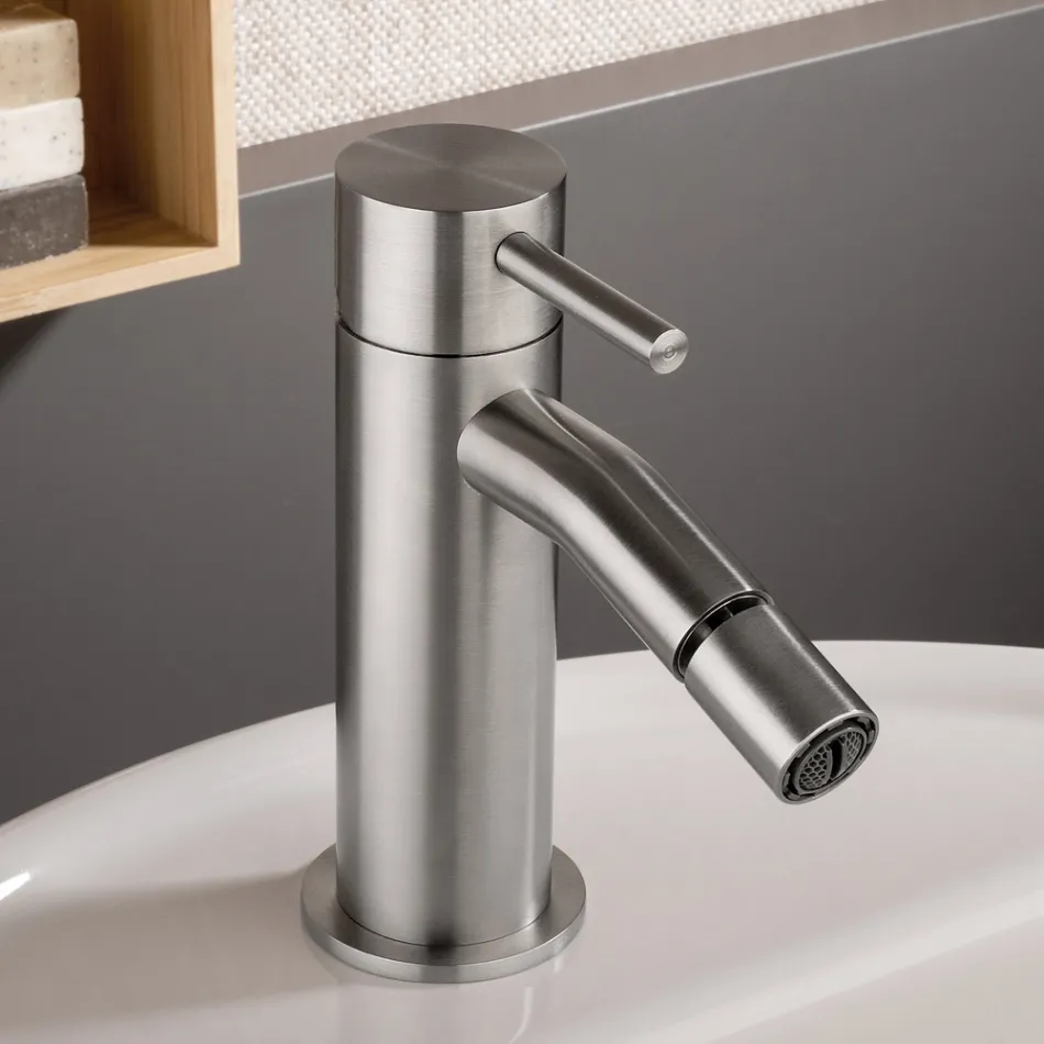 Bidetmengkraan zonder afvoer in AISI 316L staal - Artigli Viadurini