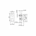 Douchemengkraan met 3-weg omstelling Made in Italy - Panela Viadurini