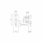 Douchemengkraan met 3-weg omstelling Made in Italy - Neno Viadurini