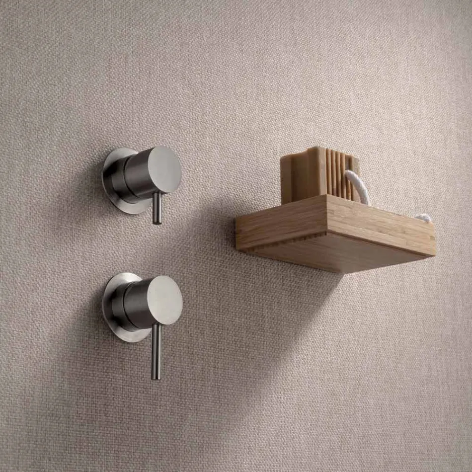 Douchemengkraan met aparte platen in AISI 316L staal - Klauwen  Viadurini