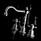 Moderne messing driegats wastafelmengkraan Made in Italy - Binsu Viadurini