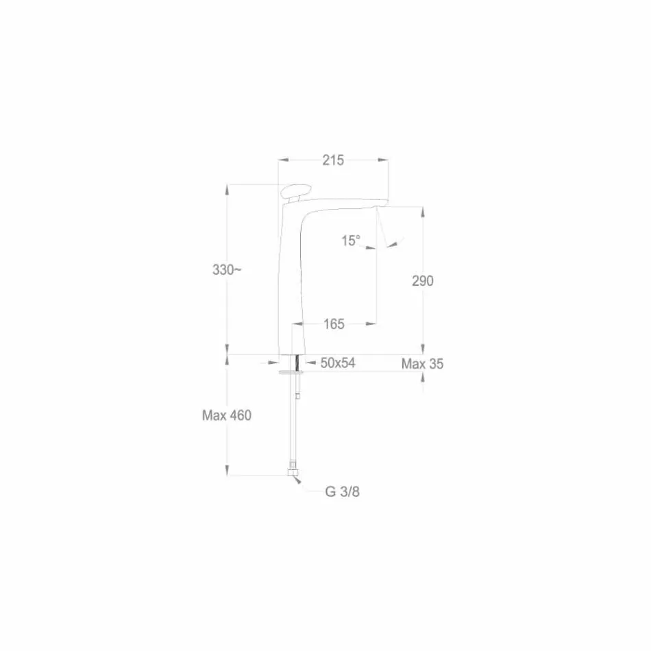 Made in Italy Design messing wastafelmengkraan - Besugo Viadurini