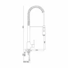 Keukenwastafelmengkraan in messing met handdouche Made in Italy - Kalimo Viadurini