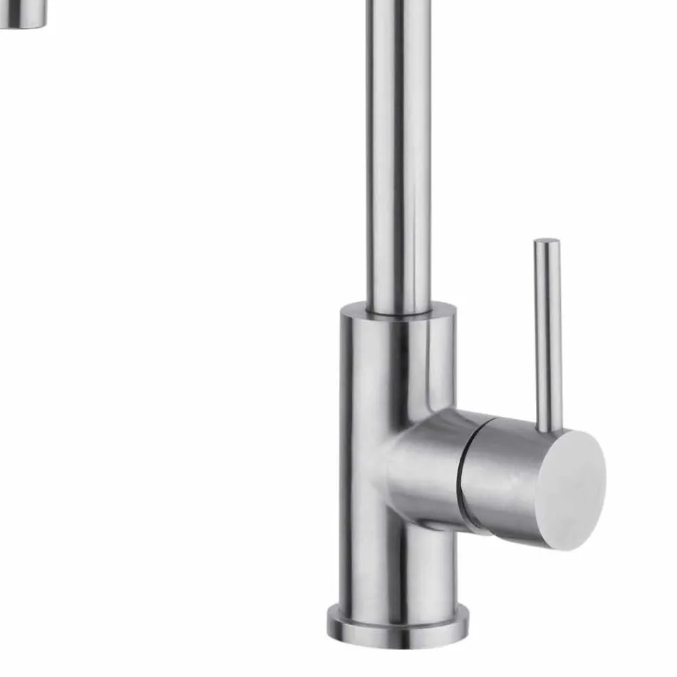 Verstelbare roestvrijstalen keukenmengkraan Made in Italy - Lilio Viadurini