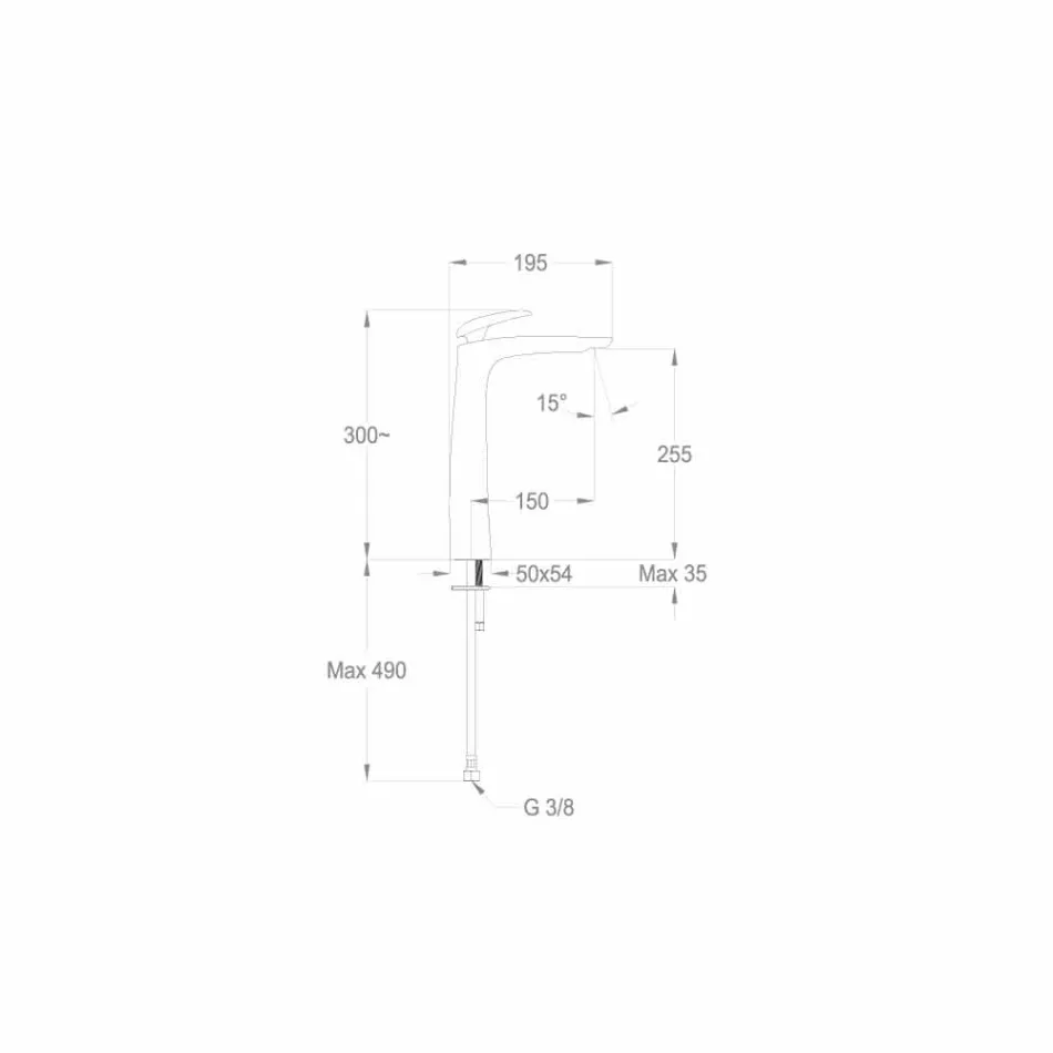 Messing design wastafelmengkraan Made in Italy - Filipo Viadurini