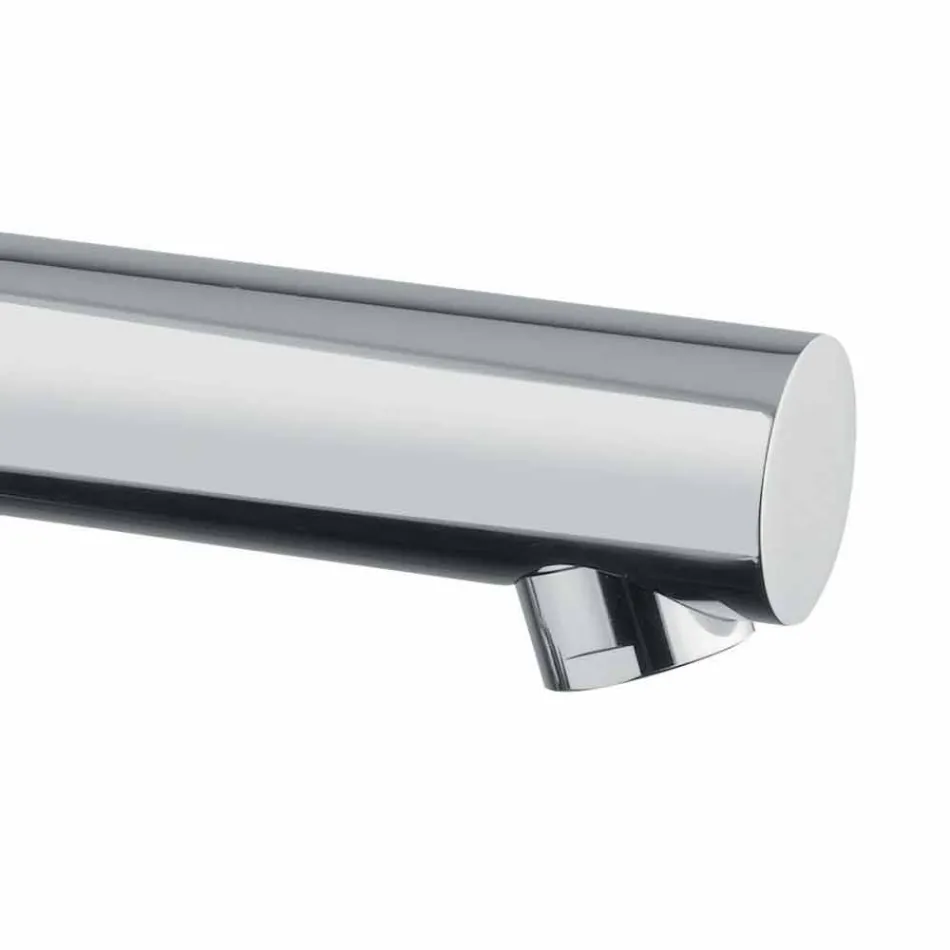 Wastafelmengkraan in verchroomd messing met afvoer gemaakt in Italië - Ermia Viadurini