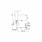 Wastafelmengkraan in verchroomd messing met afvoer gemaakt in Italië - Ermia Viadurini