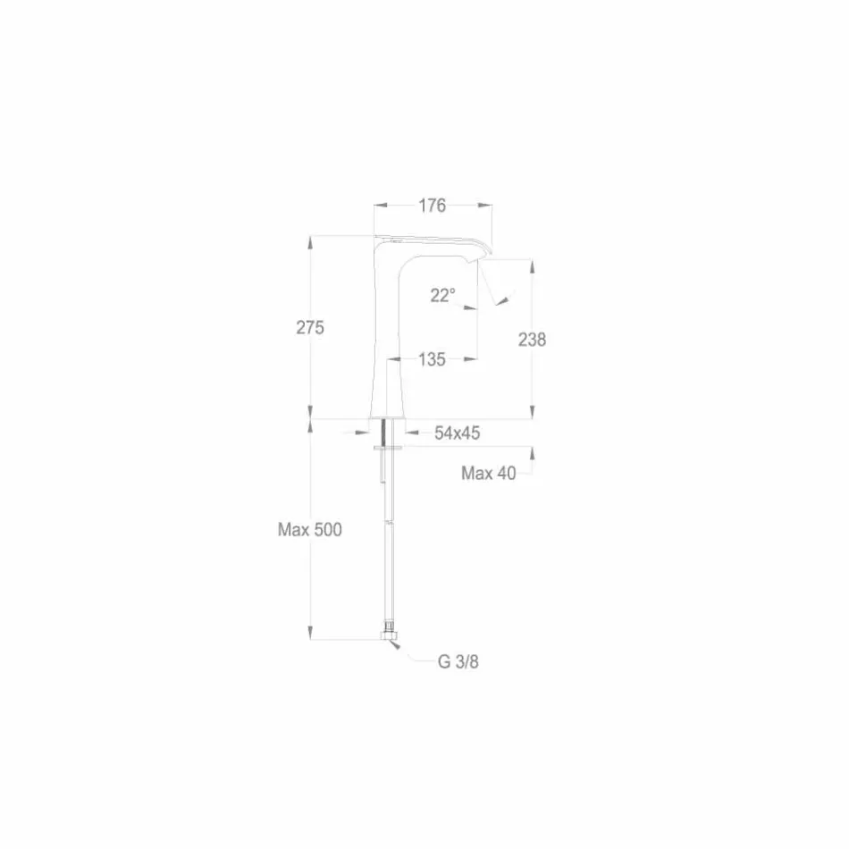Made in Italy Design Chroom Messing Wastafelmengkraan - Bonina Viadurini