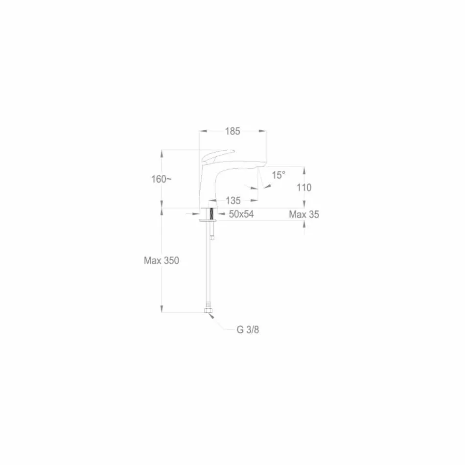 Made in Italy Design messing wastafelmengkraan - Filipo Viadurini