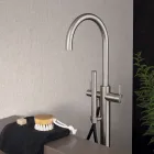 Externe staande badmengkraan in AISI 316L roestvrij staal - Klauwen Viadurini