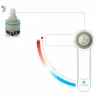 Verlengde mixer zonder afvoer voor wastafel in messing Made in Italy - Sindra Viadurini