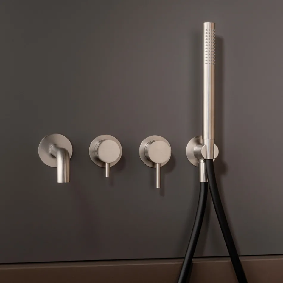 Ingebouwde badmengkraan in roestvrij staal AISI 316L - Klauwen Viadurini