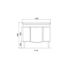 Kast met twee deuren en glanzend gelakte mand Made in Italy - Candy Viadurini