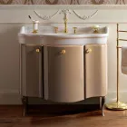 Kast met twee deuren en glanzend gelakte mand Made in Italy - Candy Viadurini