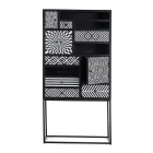 Etnische mozaïekkast 4 deuren 6 laden in mangohout - Vanitoso Viadurini