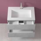 Hangkast voor badkamer met geïntegreerde wastafel in 3 afmetingen - Marione Viadurini