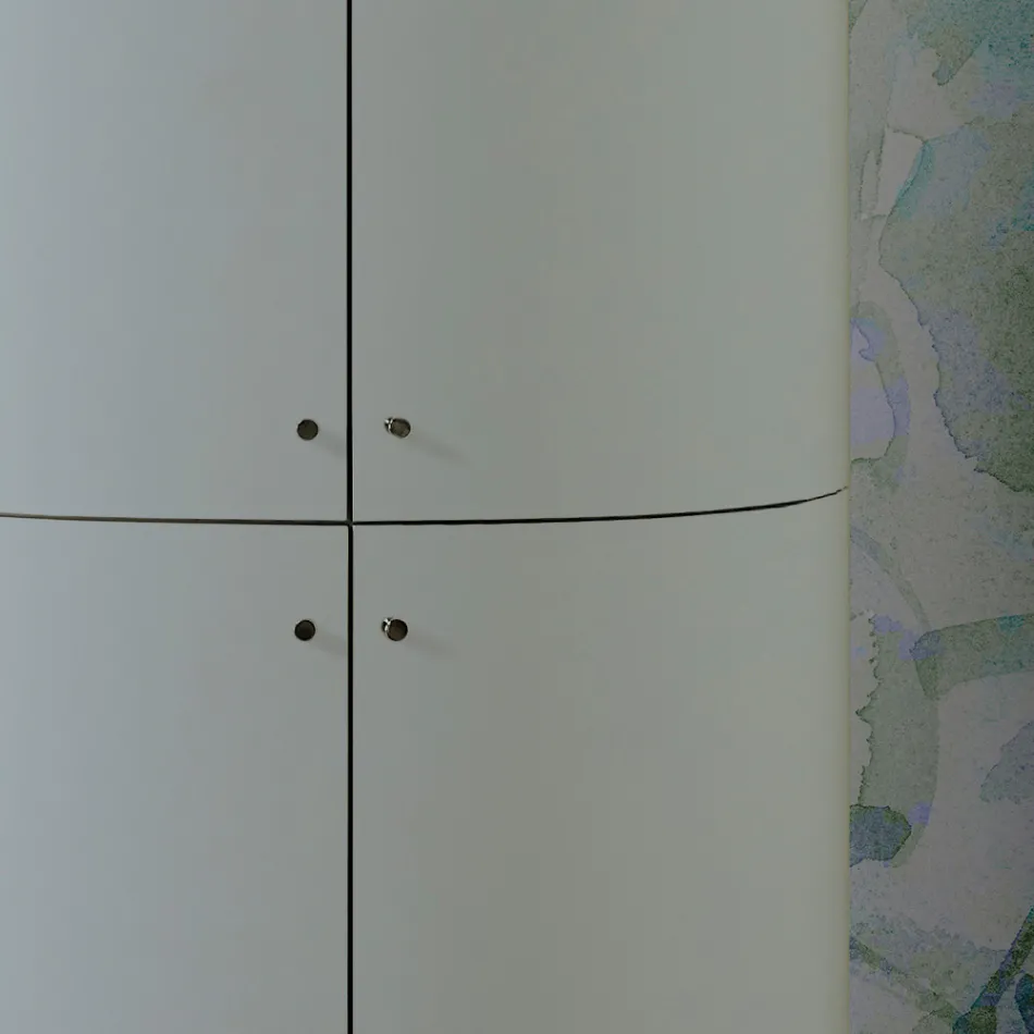 Badkamerkast met vier deuren die 3 planken sluiten Made in Italy - Candy Viadurini