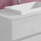 Badkamermeubel met ingebouwde wastafel, modern hangend design - Casimira Viadurini