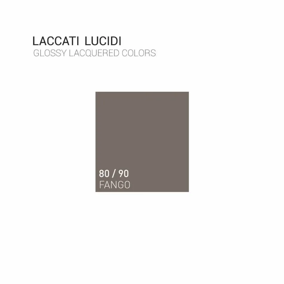 Badkamermeubel met geïntegreerde design houten spoelbak Arya, gemaakt in Italië Viadurini